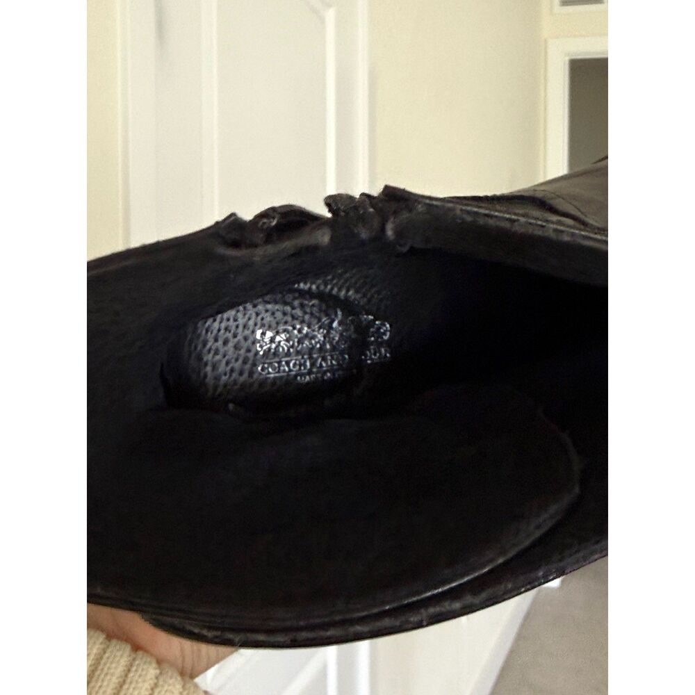 Coach and Four Leather Ankle Bootie Size 8 Buckle Side Zip Worn Once EUC - Picture 5 of 8